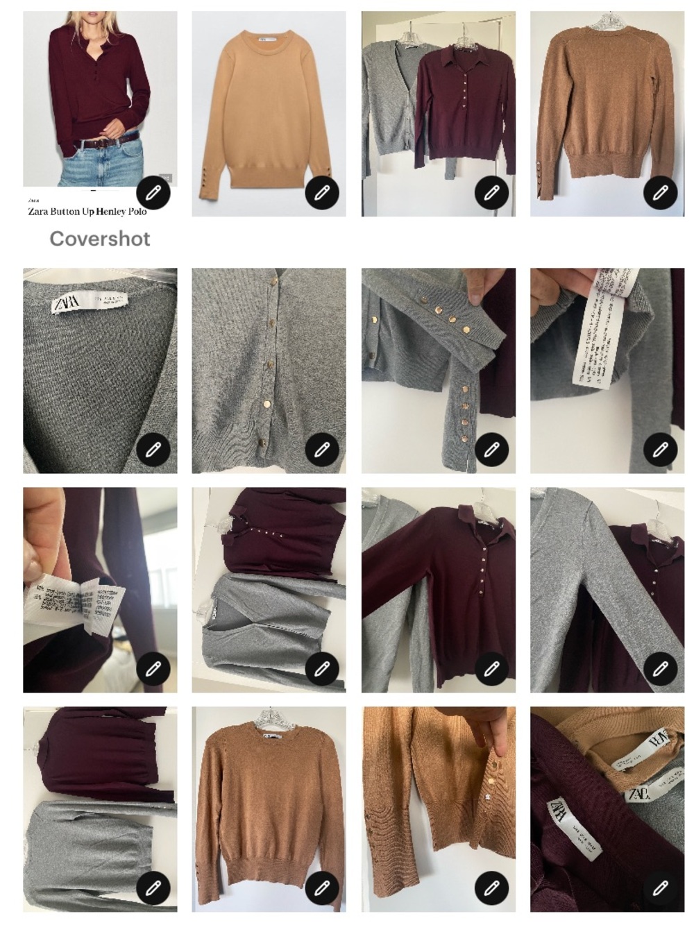Bundle 3 Zara Sweaters Butter Soft Cardigan Collared Button Henley Polo Rugby